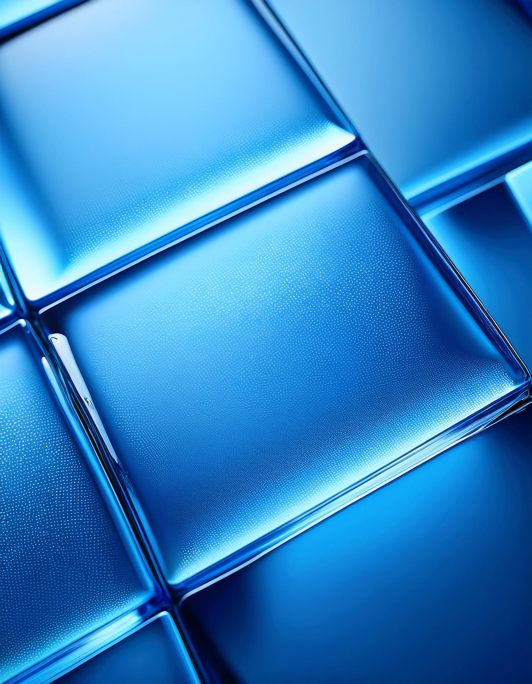 Firefly blue glass tile with blue background; selective focus 98676