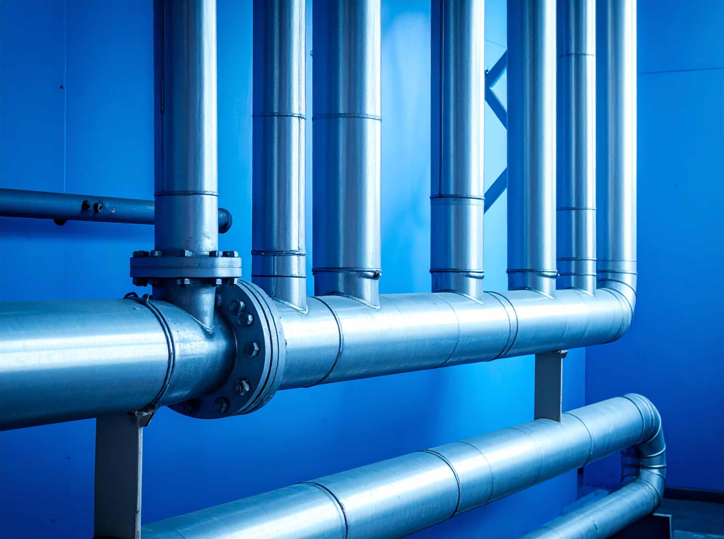 Gas pipe lines, blue background 954047